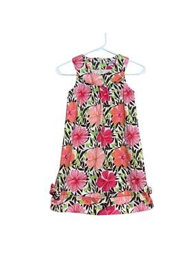 Hartstrings Girls Vintage Floral Cotton Bow Detail Dress Size 7